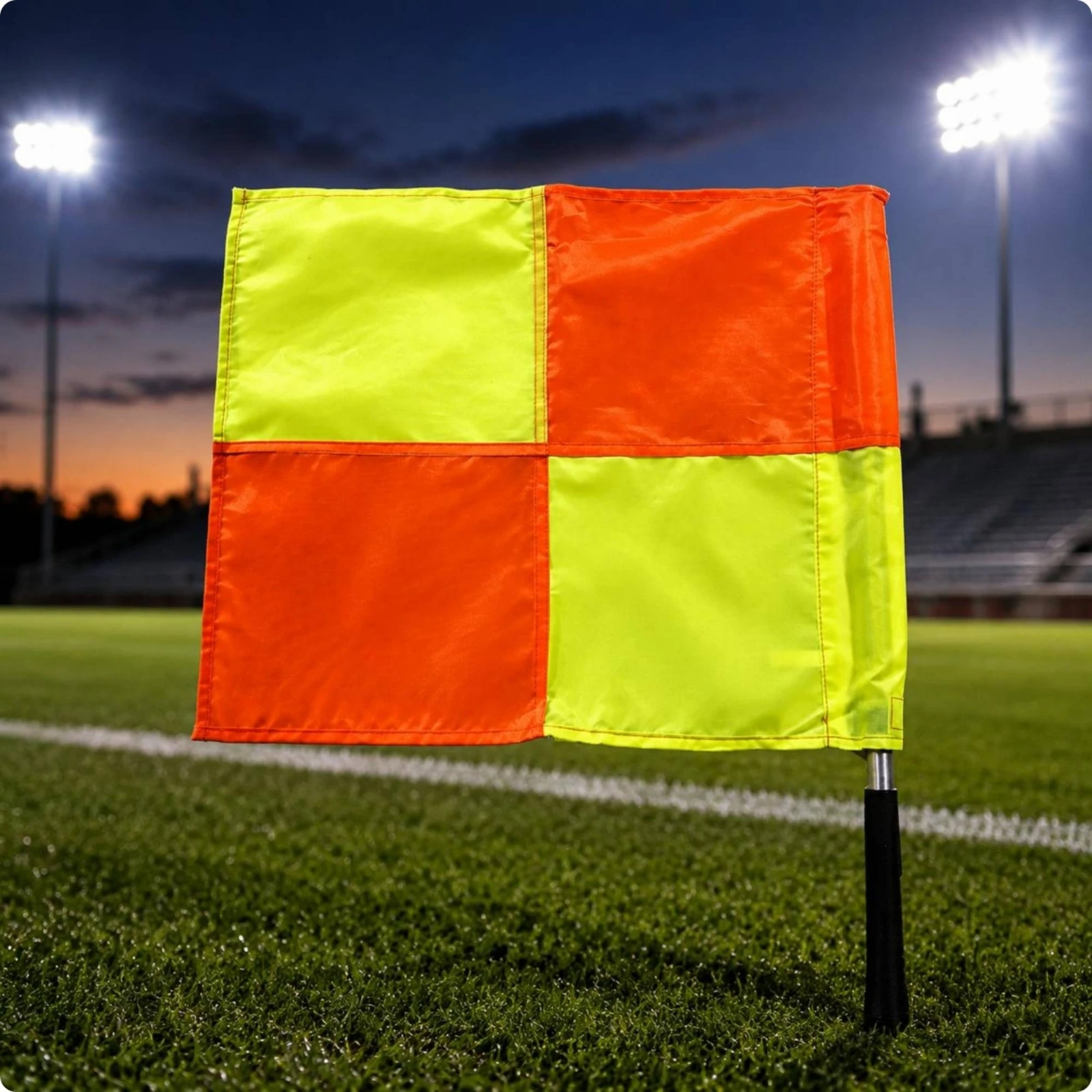 2 Pieces Football Linesman Flag Kit High Visibility Linesman Flag Sports Equipment Bright and Eye-Catching Easy to Carry view 6