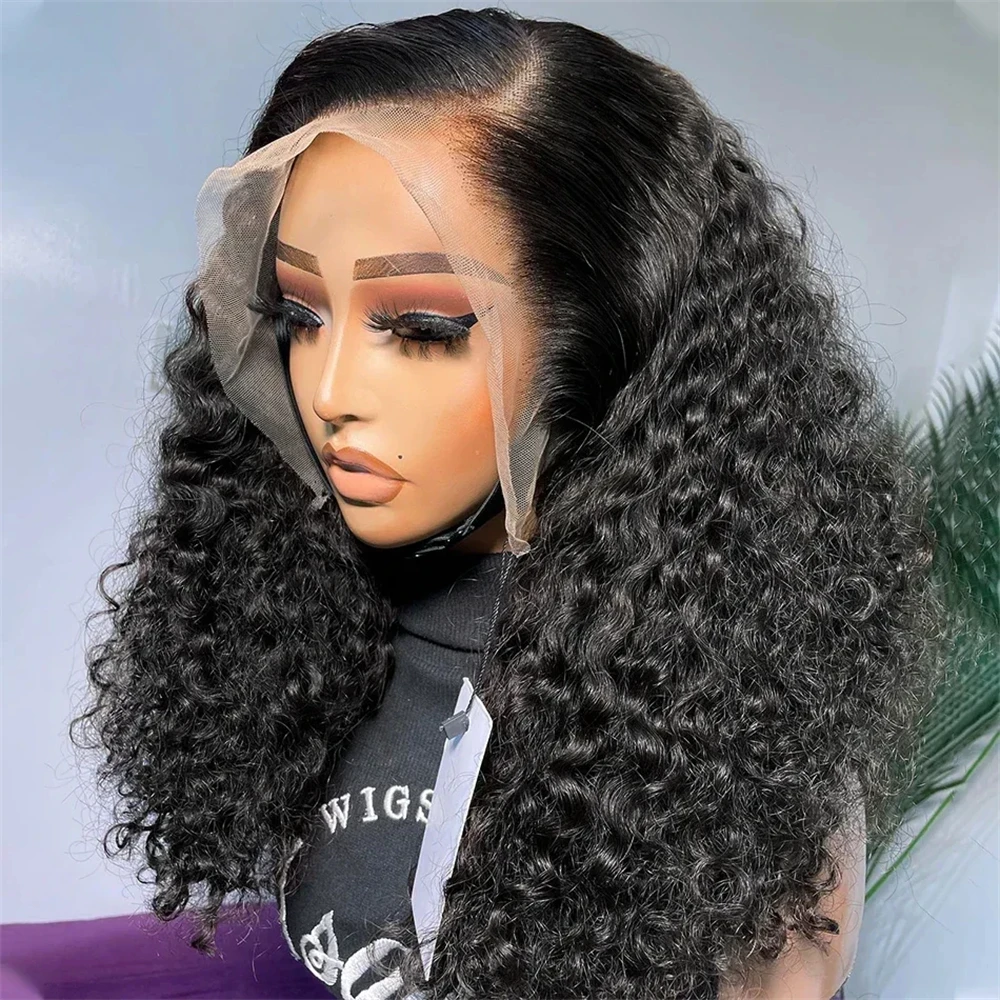 Pre Parted 13X4 Lace Front Bob Wig - Kurze Wasserwellen-Bob-Perücke aus Echthaar, 240 %