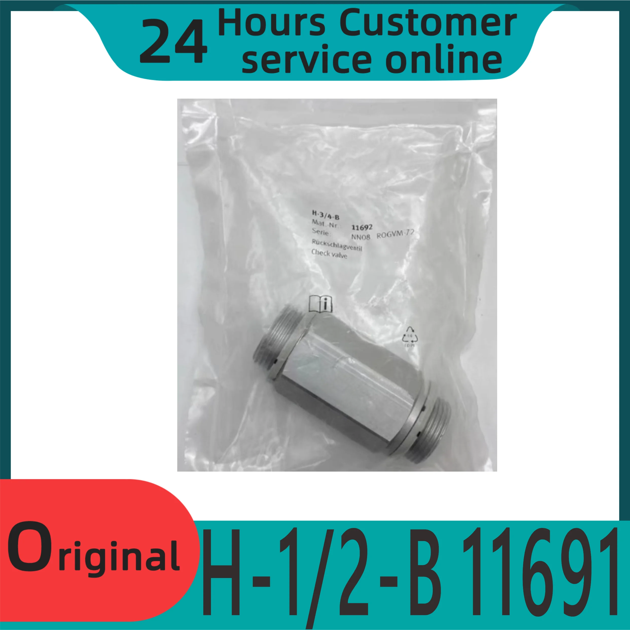

New original tube type external wire check valve check valve H-1/2-3/4-B 11691 11692
