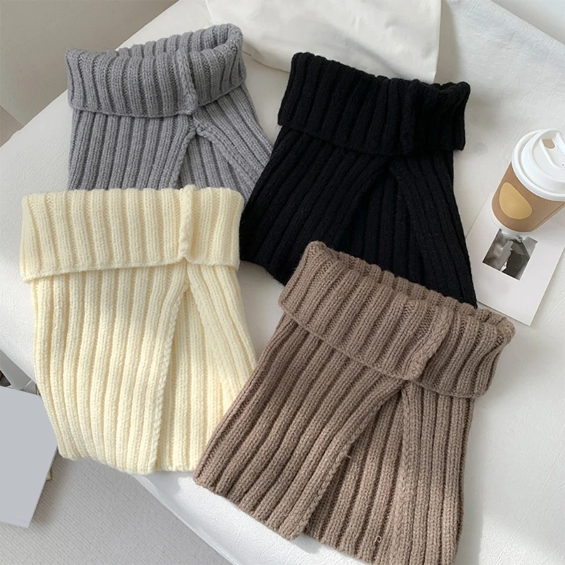 Scarf Shawl For Women Winter False Collar Scarfs for Women Neck Wrap Men Women Turtleneck Collar Scarf Knitted Elastic