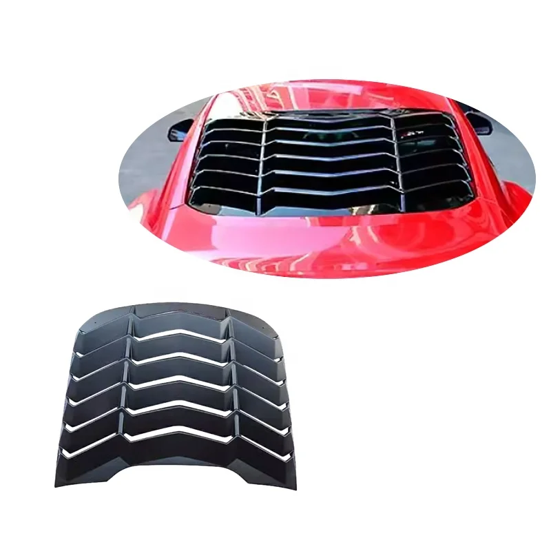

No Color Rear Window Louver Cover Windshield Glass Tuyere Decoration Louver for Mustang 2015-2021 Modification Dedicated