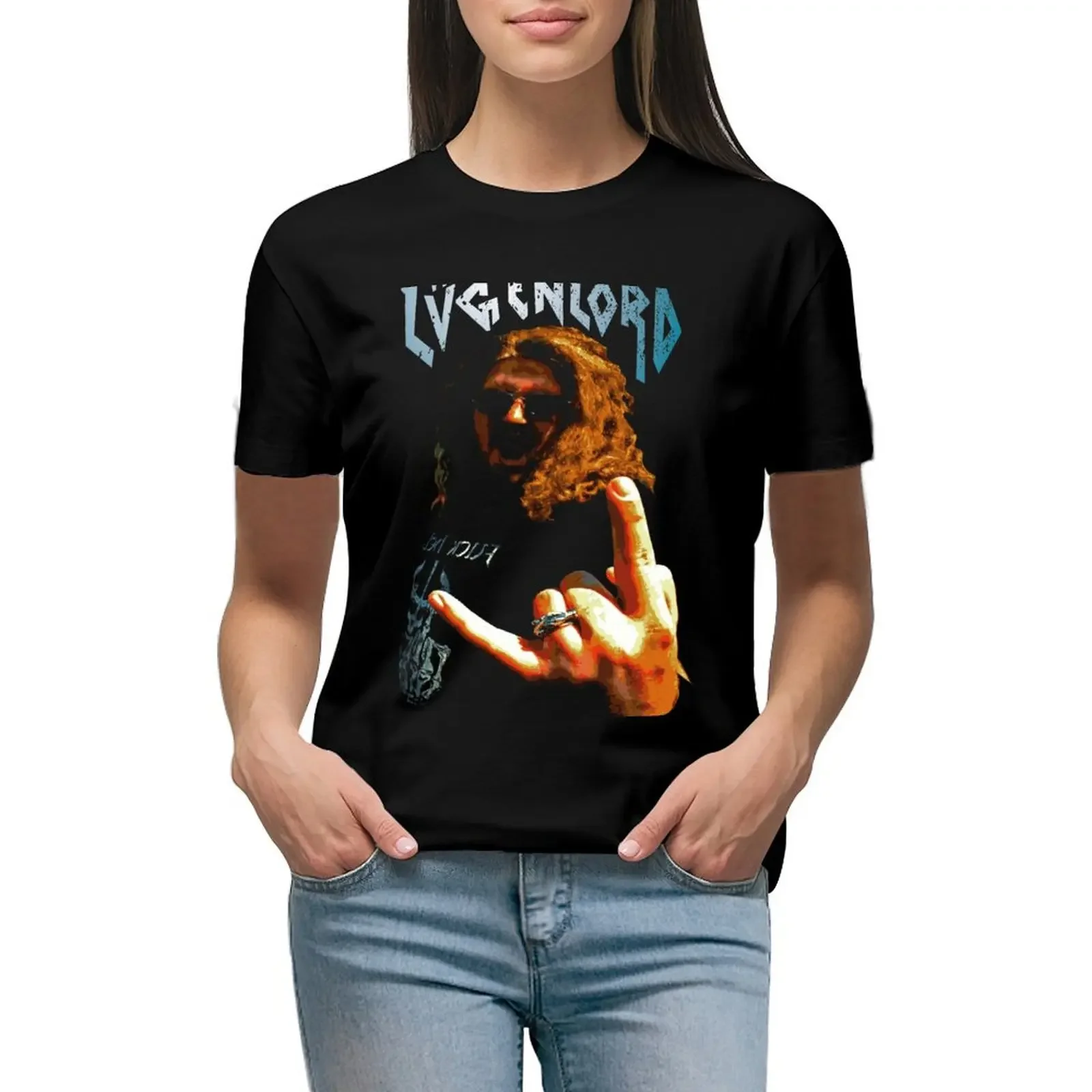 Lügenlord Design T-Shirt Female clothing graphics sports fans plain t shirts for Women