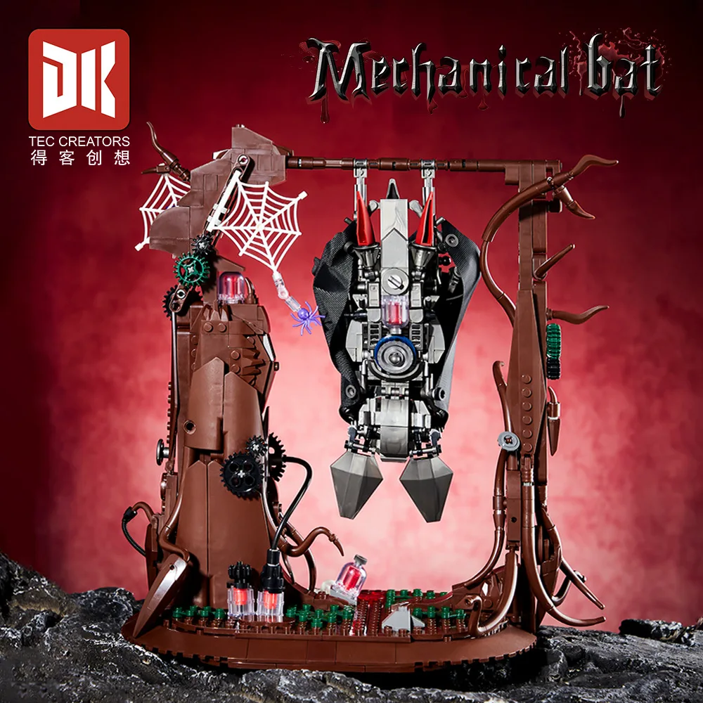 IN STOCK MOC Creativity Mechanical Bionic Bat Building Blocks Bricks Assembling Model Toys for Children Birthday Gift Set