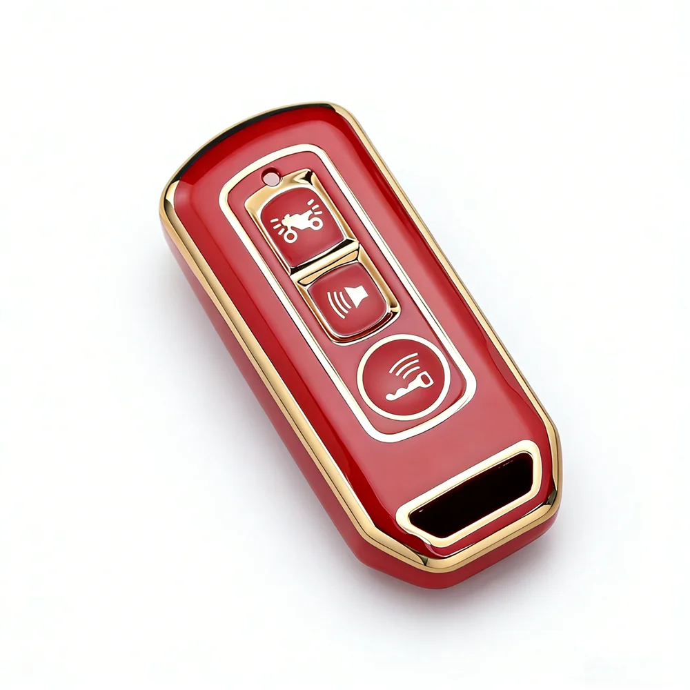 Soft Key Case Cover for Honda Xadv 350 Forza 750 300 Sh 350 PCX Protector 3 Buttons Remote Key Shell Fob Holder Auto Accessories