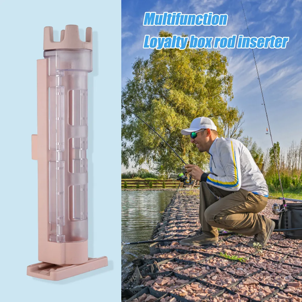 صندوق صيد بلاستيكي حامل قضيب صندوق صيد قابل للفصل حامل برميل قابل للتعديل تصميم محمول ملحقات خارجية #3