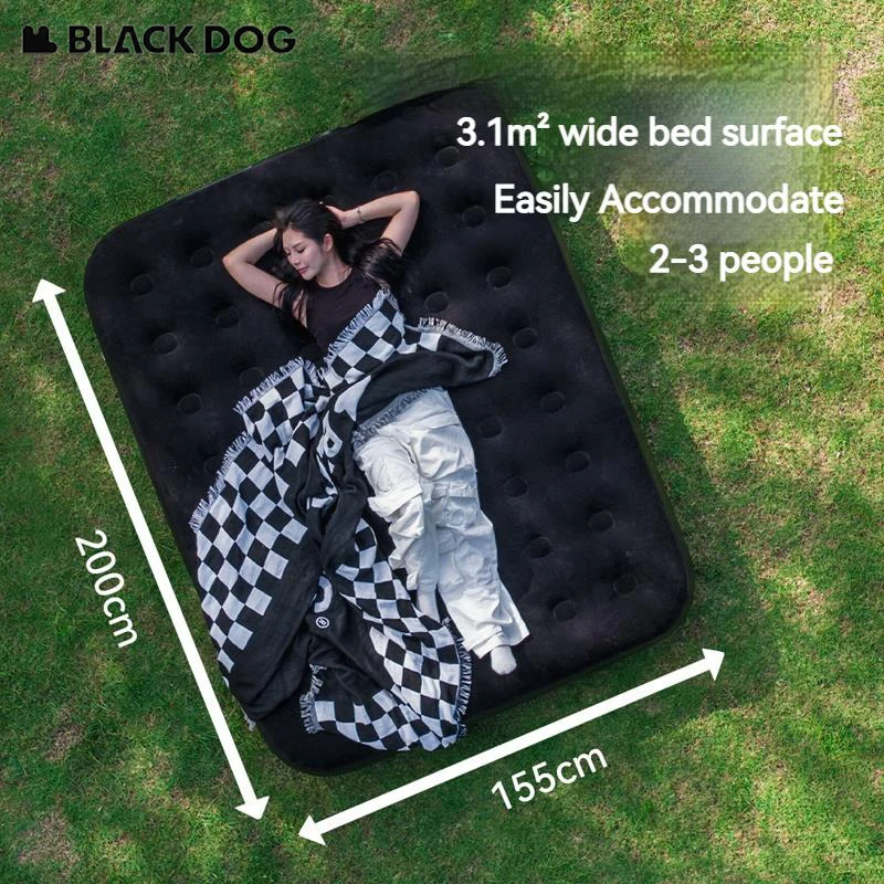 Naturehike BLACKDOG Outdoor nadmuchiwane łóżko przenośny Camping materac z PVC wbudowana pompa wysokość 25CM łóżko dmuchane automatyczne nadmuchiwane