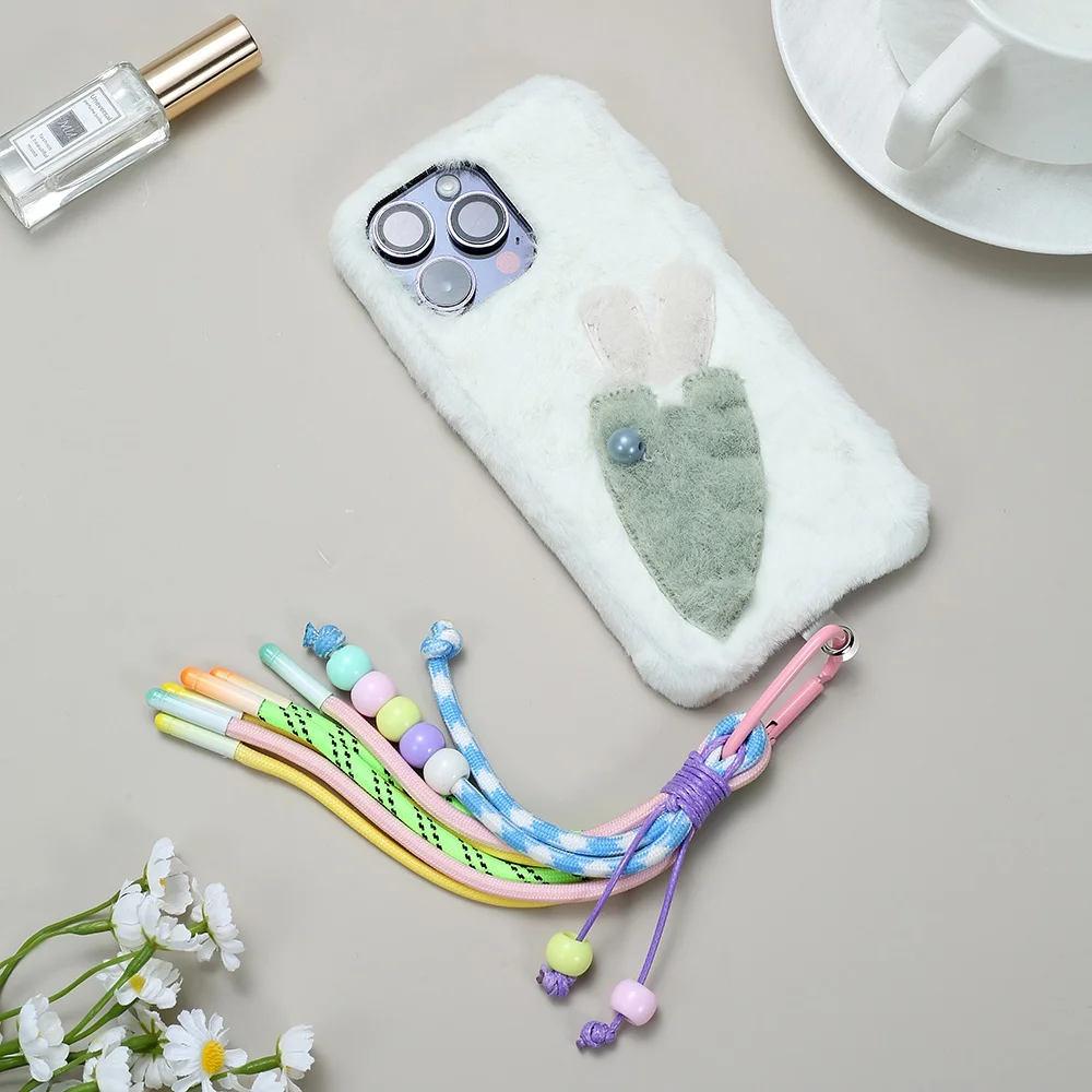 New Universal Braided Mobile Phone Lanyard Strap Cute Hanging Chain Loop Strap Patch Wristband Phone Detachable