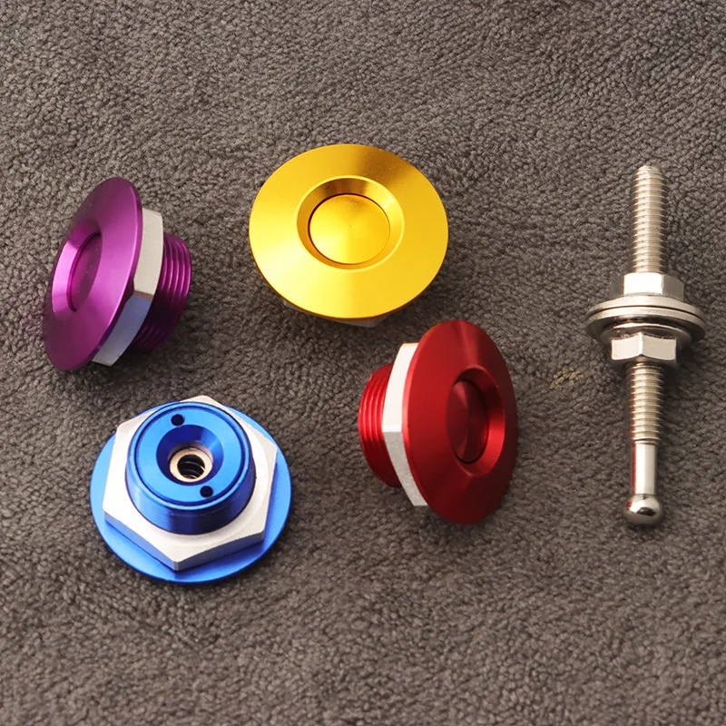 4er-Set 25/30/32mm Auto-Druckknopf-Motorhaubenverschluss Schnellverschluss-Clip-Kit Aluminium Motoraußenverkleidungsteile Universal – Detail 7
