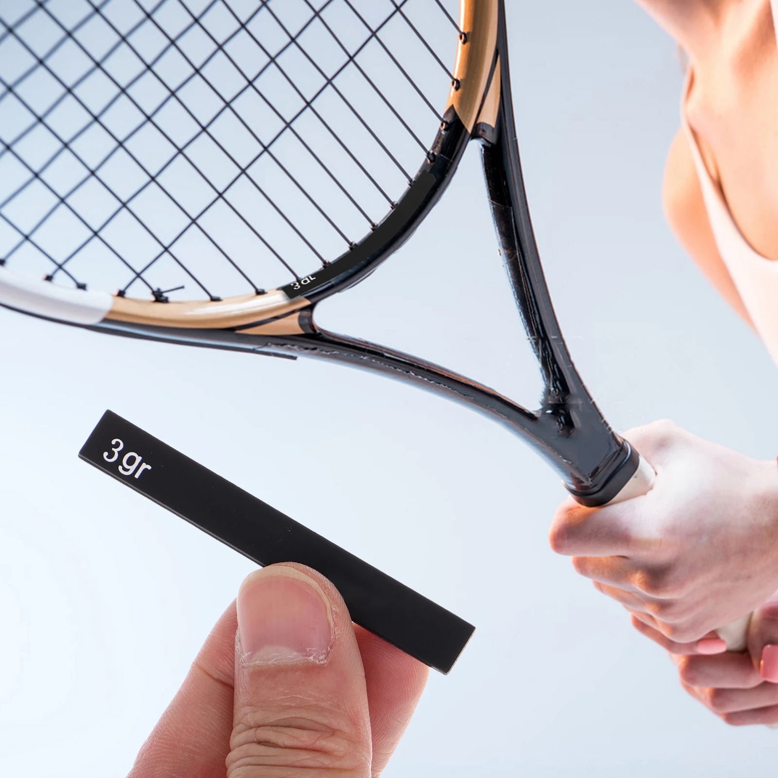 استبدال شريط الوزن من السيليكون، مضرب ذاتي اللصق، وسادة مرجحة، أجزاء مضرب التنس