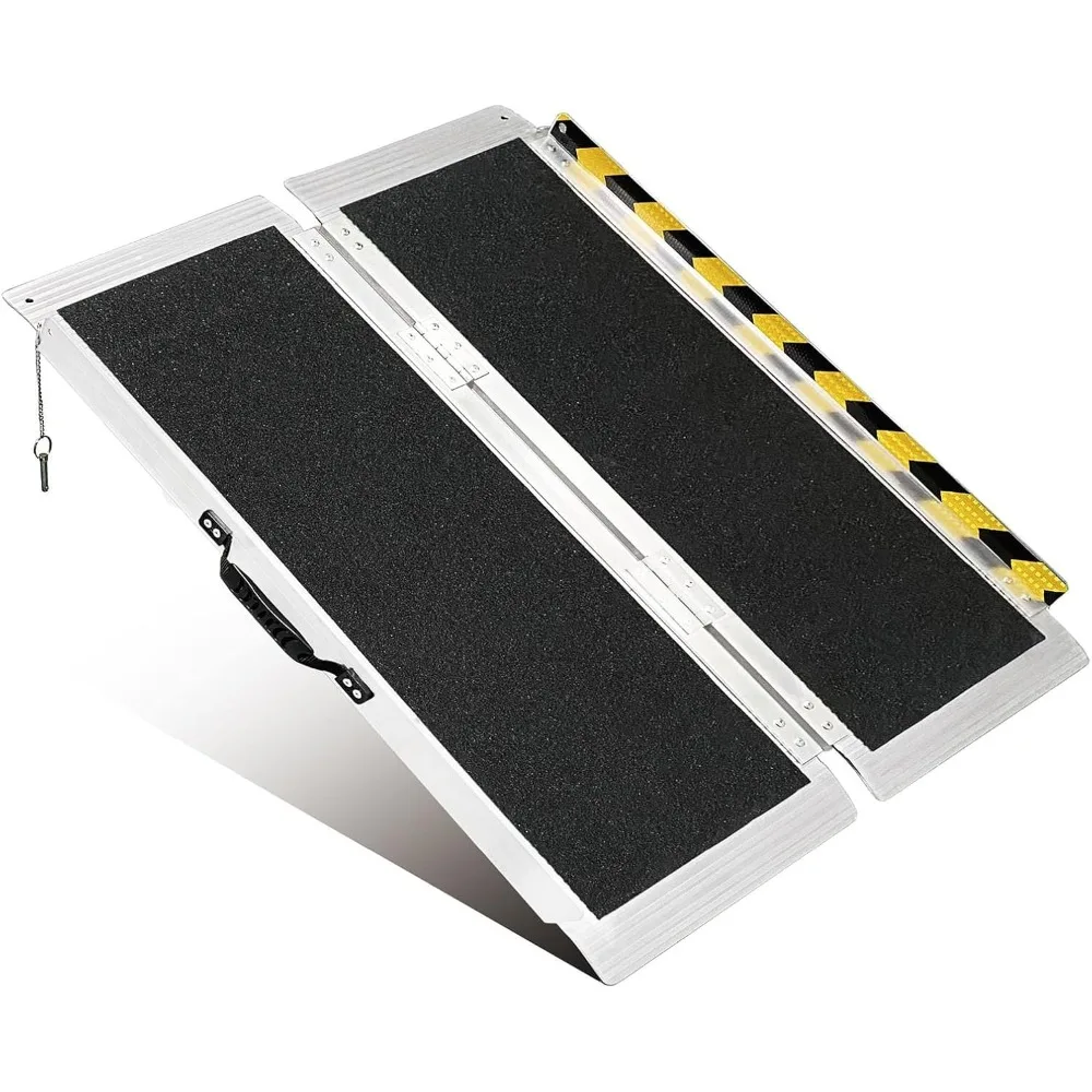 

3FT Portable Wheelchair Ramp, Non-Slip Aluminum Folding Handicap Ramp, 800 LBS Capacity Door Threshold Ramps for Home Steps