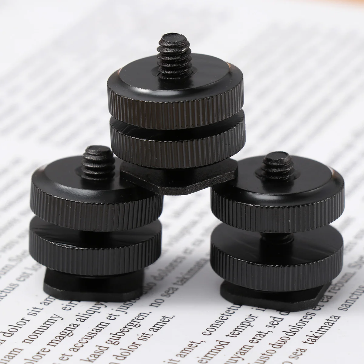 

3 pcs Threaded Hot Shoe Adapter Durable Aluminum Alloy Flash Slot Mount Tripod Screw Camera Hot Shoe Mount Accessories