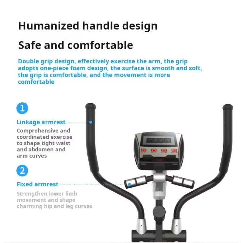 آلة السائر الكهربائية المدمجة بيضاوية الشكل - مدرب صغير متقاطع للمنزل والمكتب، يعزز لياقة الساق والذراع