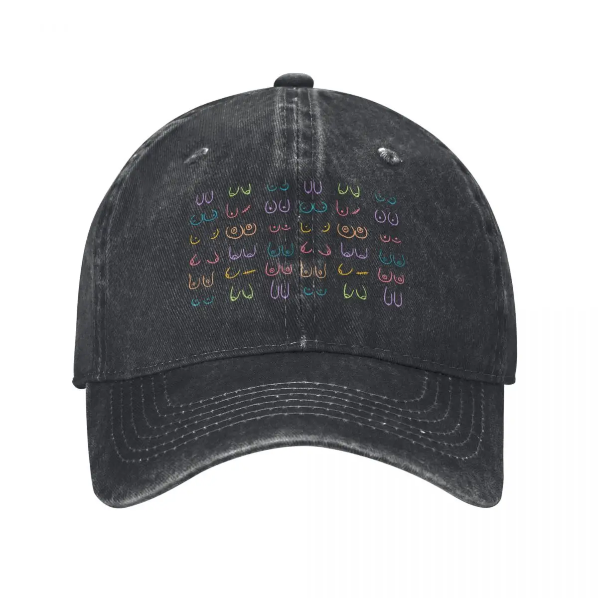 BOOBS PATTERN PASTEL BLACK Baseball Cap derby hat Luxury Cap Mountaineering Hats For Women Men's