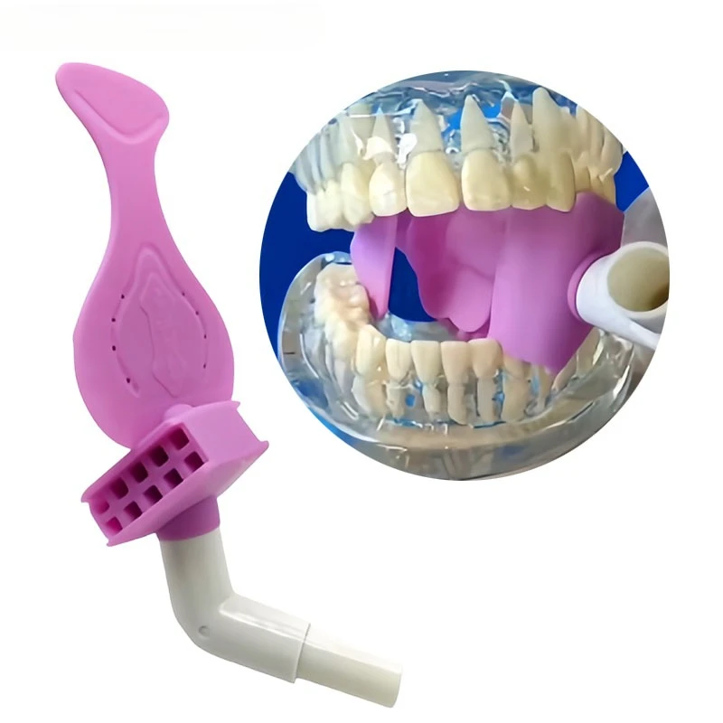 1/2Pcs  Dental Saliva Ejector Strong Suction Tube Bite Block Isolation Mouth Pieces Autoclavable Dryshield Adapater
