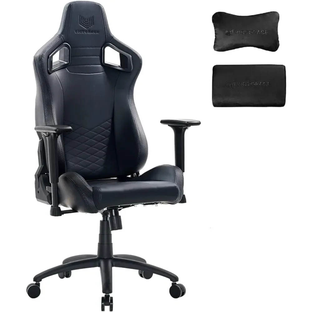 

PU Leather and 2D Armrests Computer Gaming Chair Furniture Adjustable Reclining Large Chair for Adults and Teens 400Lbs Support
