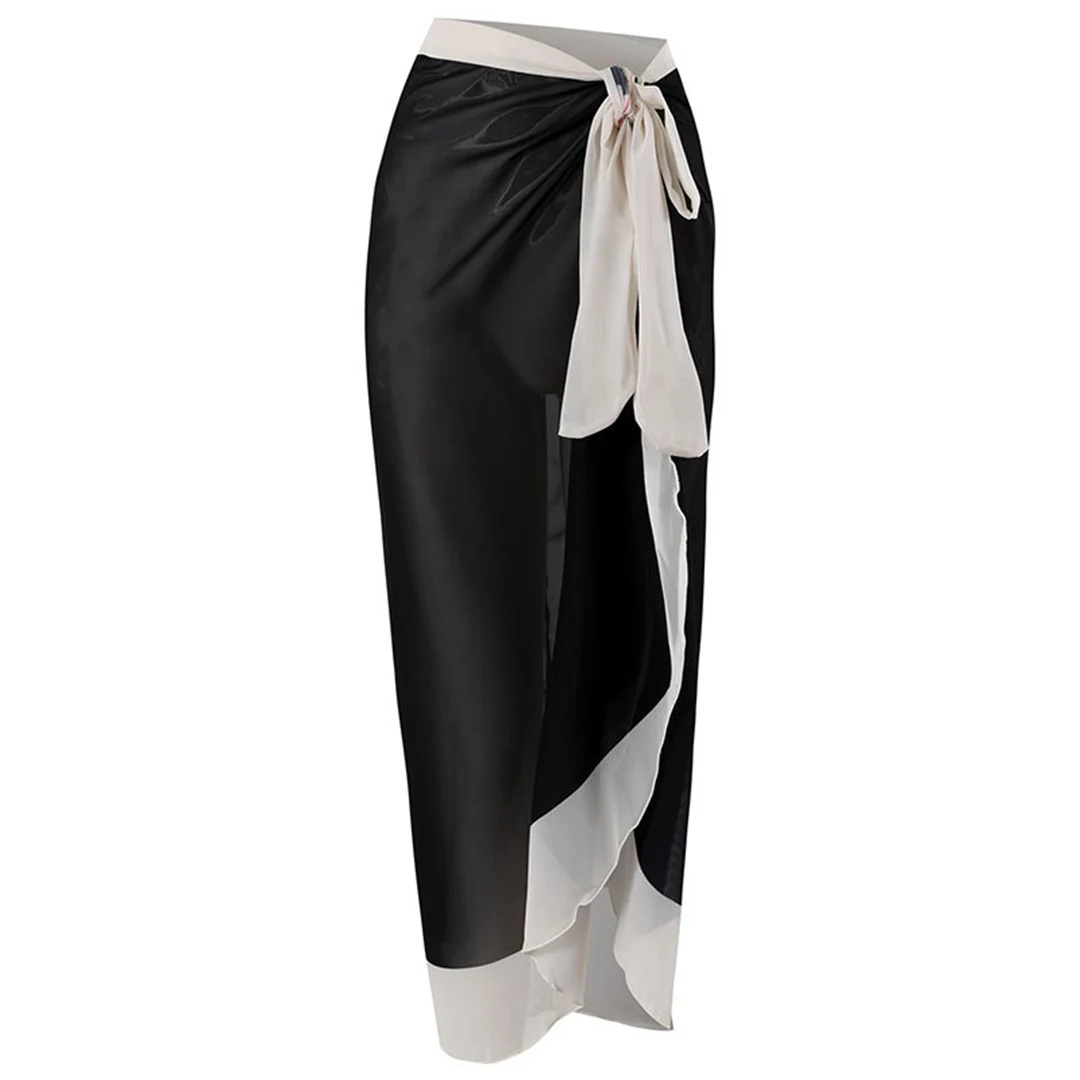 S - XL Sexy mit Sarong, 3D-Blumenmuster, tiefes V-Ausschnitt, hoch geschnitten, Damen-Badeanzug, einteiliger Badeanzug, Damen-Badebekleidung, Badeanzug, Modell V5035 – Detail 17