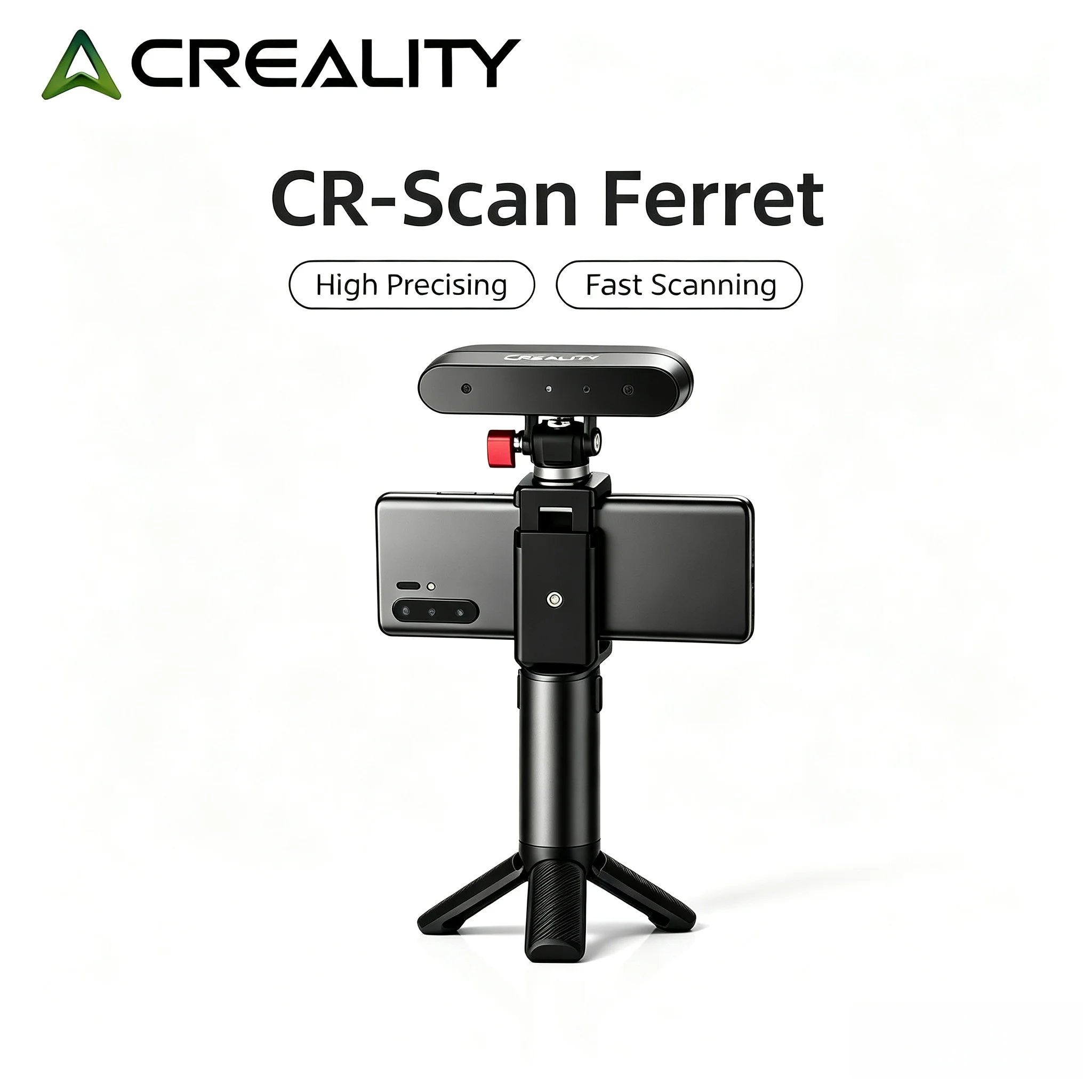 Creality CR-Scan Ferret Handheld 3D Scanner Dual Mode 30FPS 0.1mm Precision Full Color for Andriod Phone PC Win10/11 3D Printing