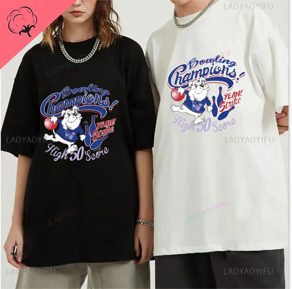 Śliczna mała picture angielskie litery szykowna top z nadrukiem odzież uliczna Harajuku styl pary koszulka z krótkim rękawem wygodna odzież
