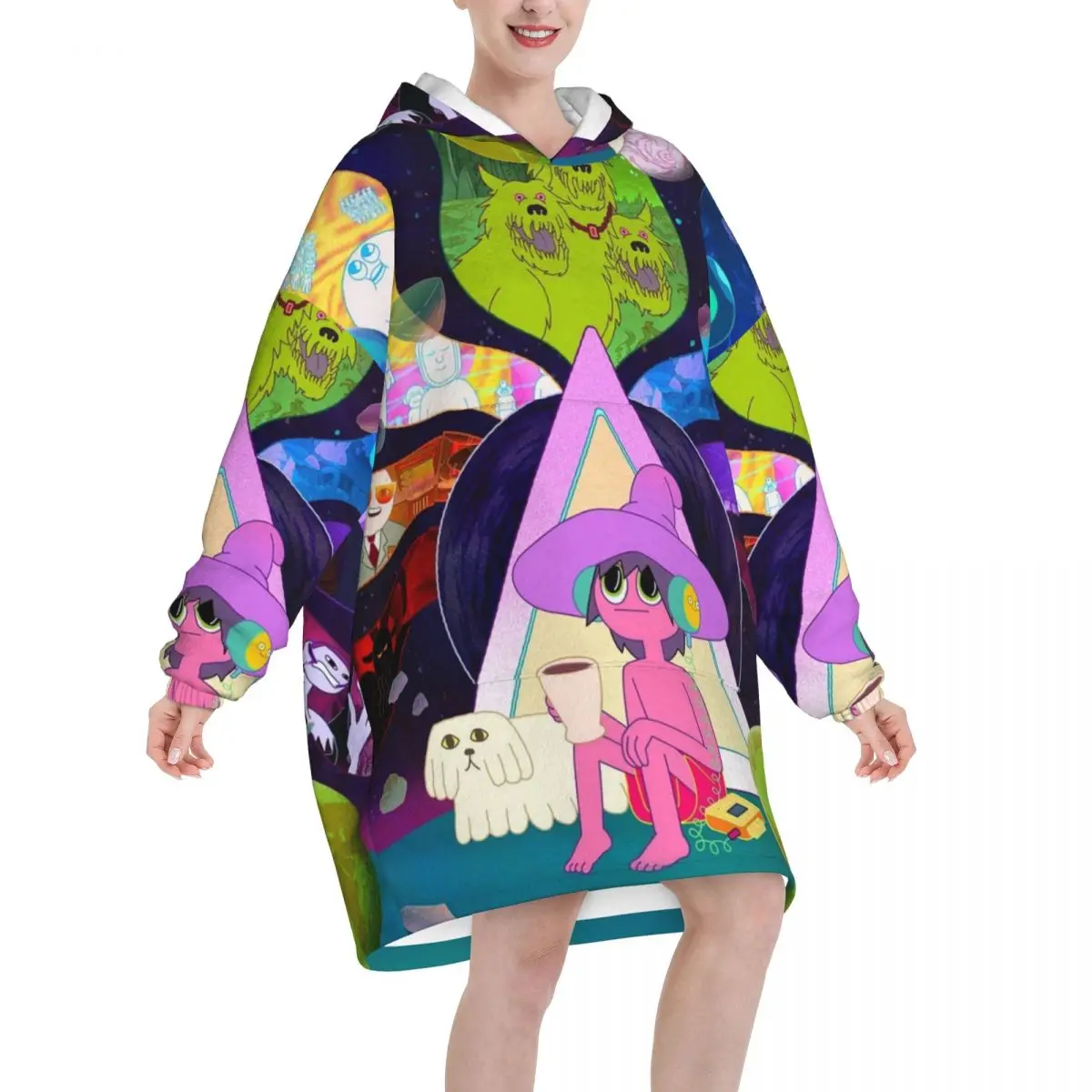 Midnights Gospes Blanket Hoodie Wearable Blanket Oversize with Pocket Warm Sleeping Bag Soft Cozy Onesie