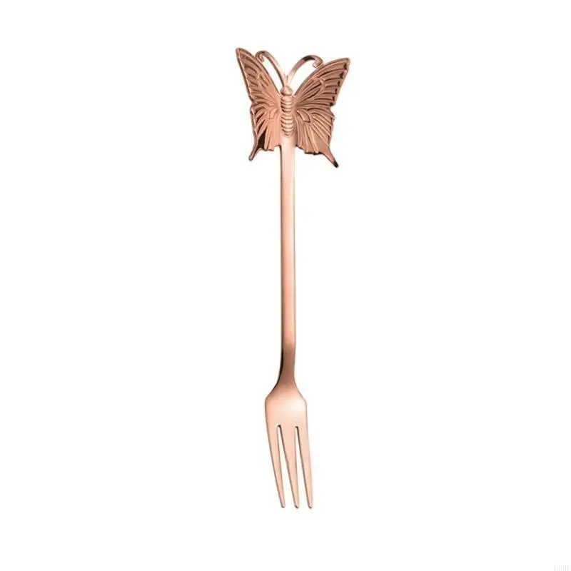 L9BE Dessert Spoons Forks Flatware Stainless Steel Material for Housewarming Friend