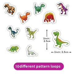 500PCS Creative Explosive Dinosaur Roll Stickers Decorative Gift Series Labels Notebook Adhesive Waterproof Stickers