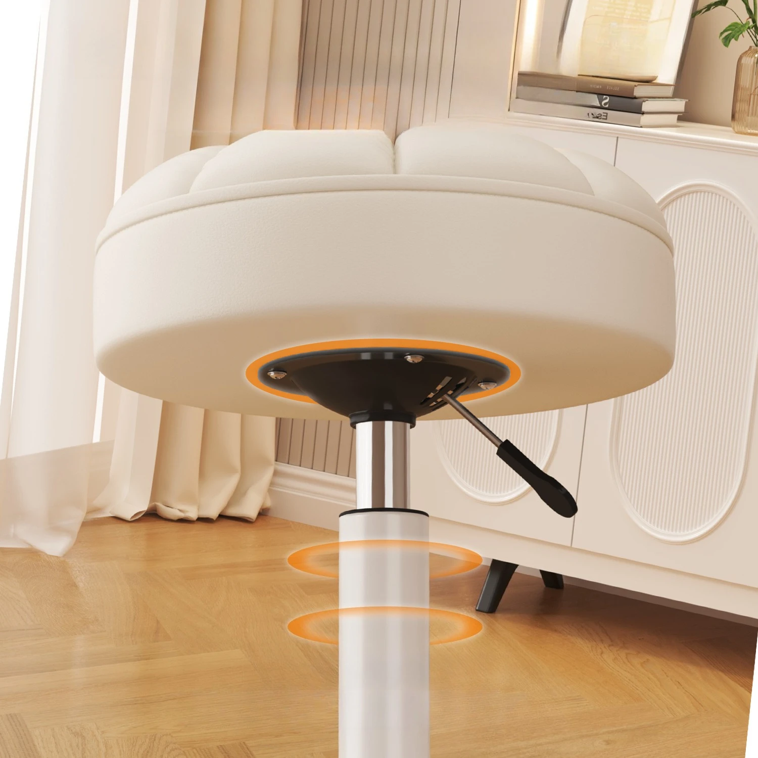 Modern Rolling Stool Swivel Chair Barber Chair Salon Hair Chair Salon Styling Chair Beauty Stool Make Up Chair Salon Furniture