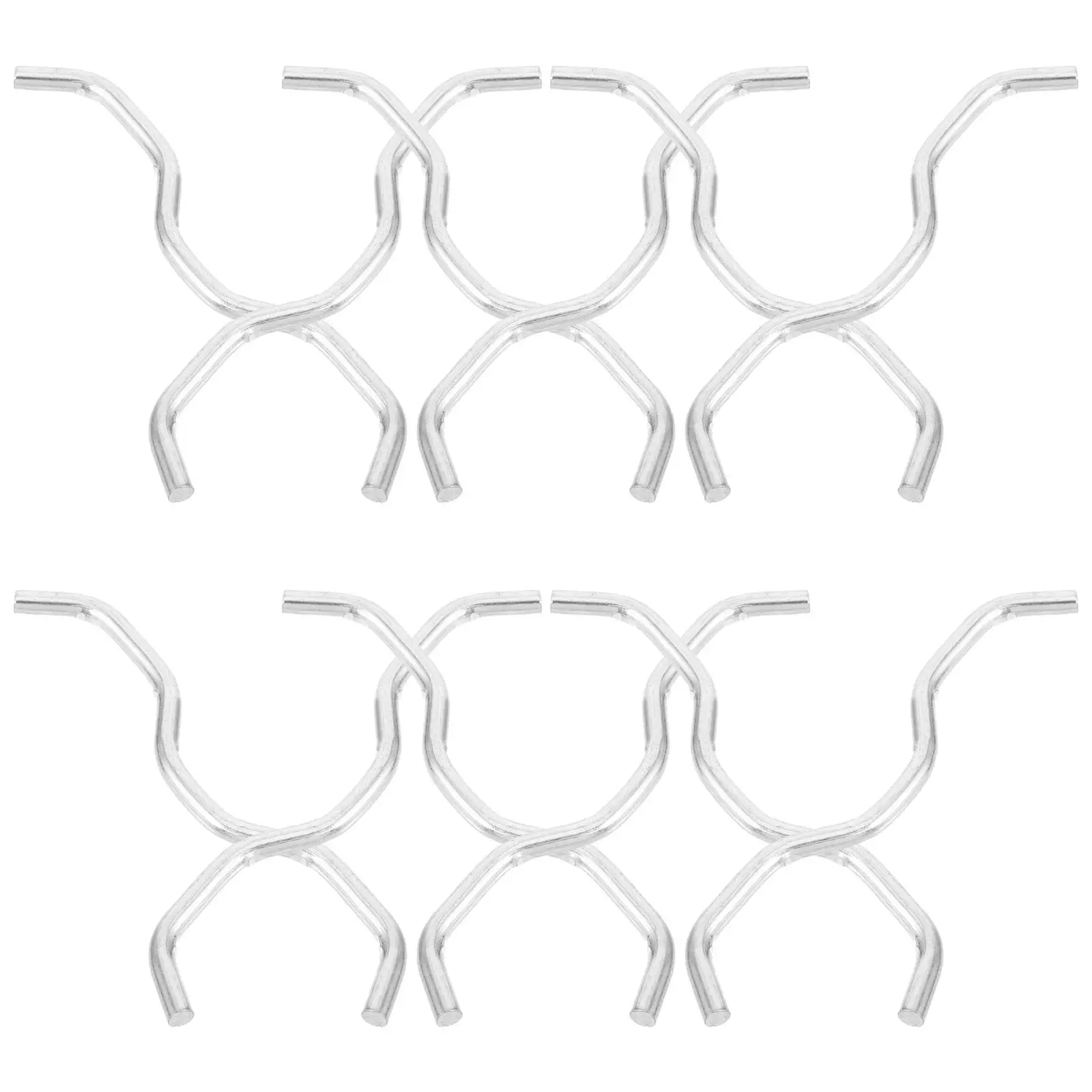 12Pcs Trampoline Connector Buckles W-Shaped Heavy Duty Replacement Spring Hooks Steel Frame Repair Parts Trampoline Hooks