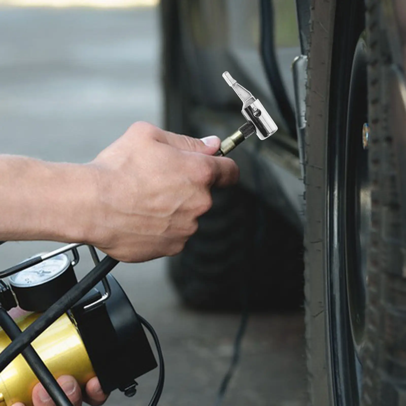 Metal Lock Air Chuck Tire Inflator Adapter Compatible with Car Tire Pump and Air Compressor Hose Quick Inflate Pump Adapters