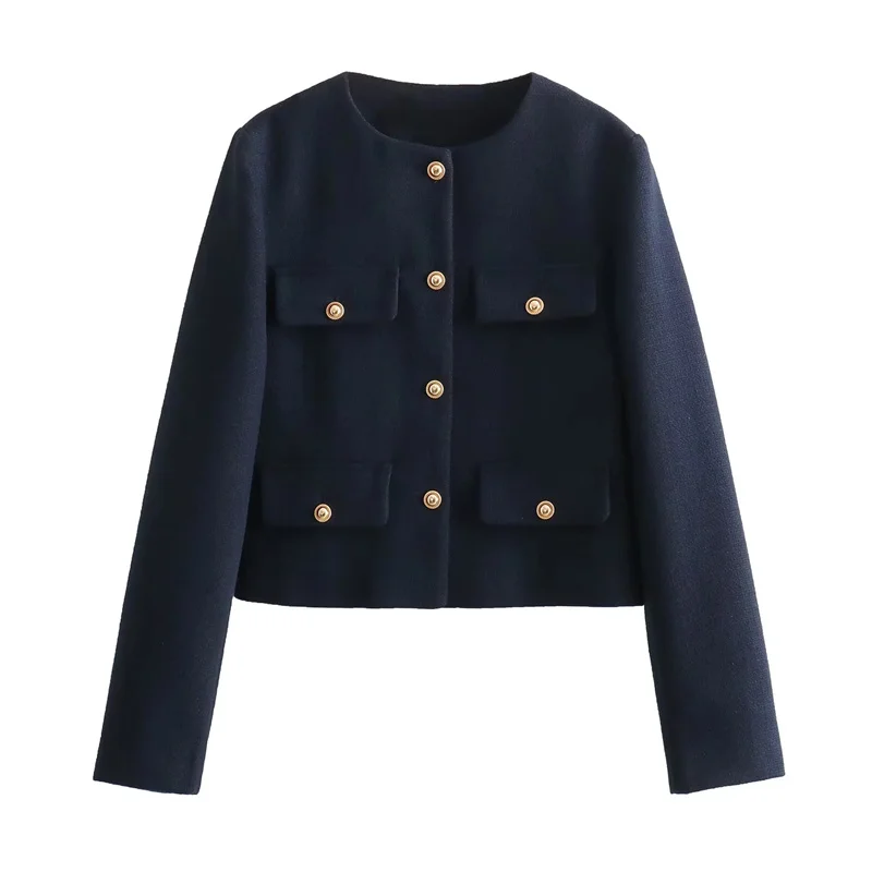 MUJER Tweed Short Jacket Long Sleeve 4