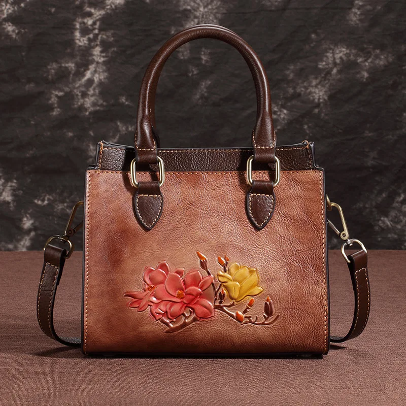 

New retro first-layer cowhide portable messenger bag, genuine leather, fashionable, simple and versatile, casual business, large