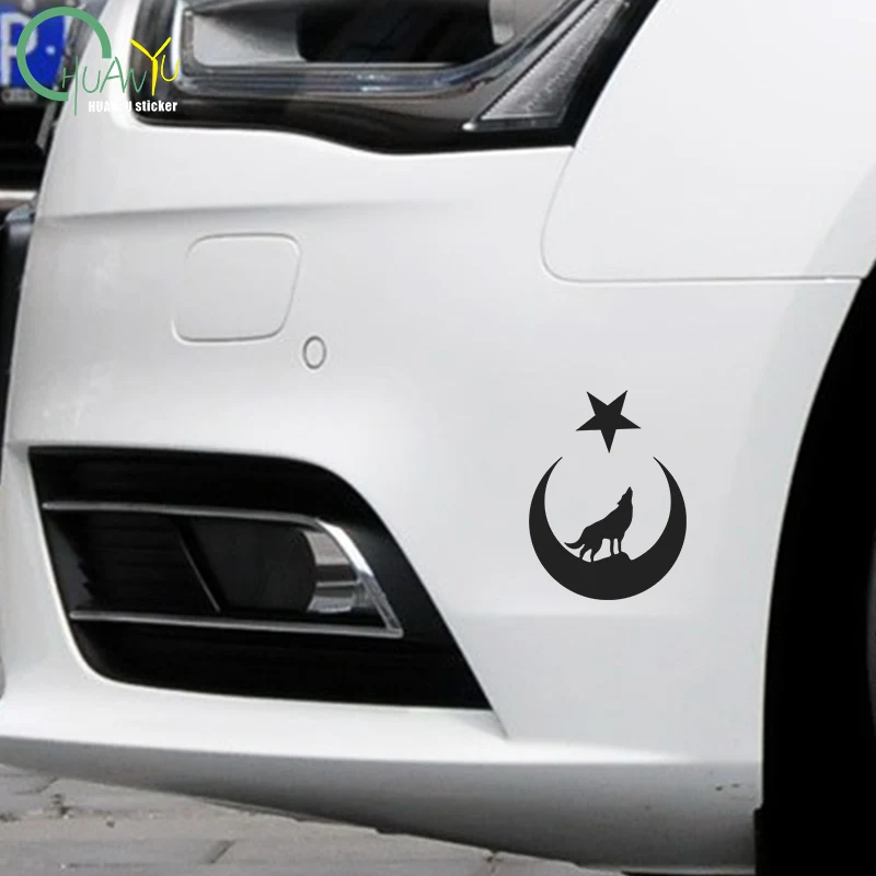 Interesting Wolf and Moon Star Great Turk Turkey Turkish Car Sticker Accessories Car Styling Decal Vinyl  PVC