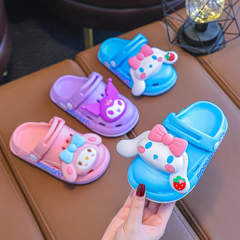 Sanrio Kids Cave Shoes Cinnamoroll Baby Garden Shoes Kulomi Children's Sandals Summer Girl Baby Sandals