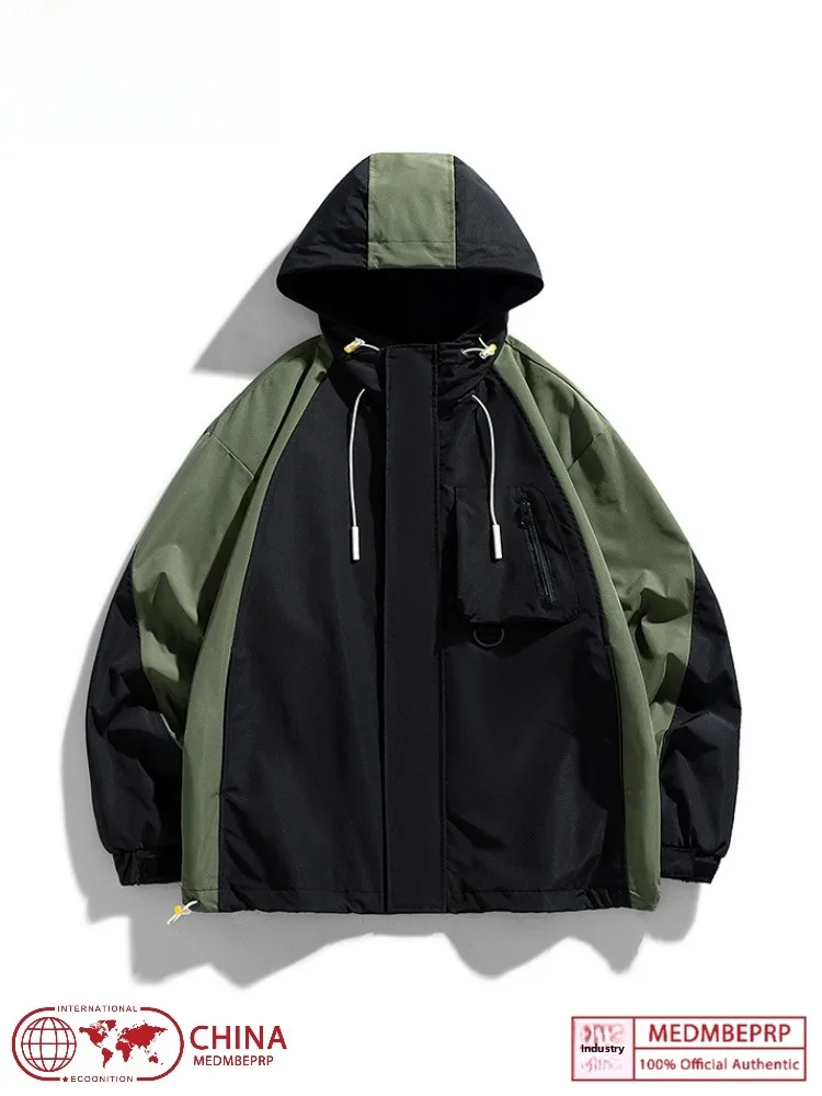 

Medm Beprp Military een Лоскутное джгут с капюшоном для мальчиков Спорт для средней школы orm Осенняя рабочая одежда Верхняя одежда Модный бренд