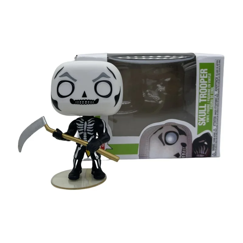 Fortnight Popstyle La Forteresse Nuit Crâne Trooper # Figurines d'action en vinyle, modèle de Collection, jouets pour enfants, cadeau de noël, 438