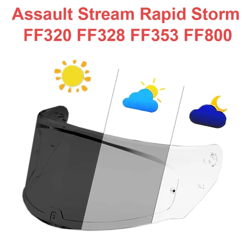 Visera fotocromática para FF320 FF353 FF328 FF800, protección facial, accesorios para lentes de casco, revestimiento antiniebla a prueba de viento, protección UV