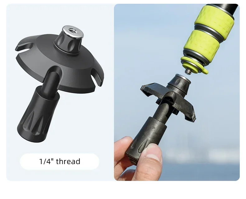 aMagisn 1,5 m (59,0 Zoll) / 1,1 m (43,3 Zoll) Motorrad-Selfie-Stick für GoPro DJI Insta360, 1/4 Zoll unsichtbare Teleskopstange – Detail 16