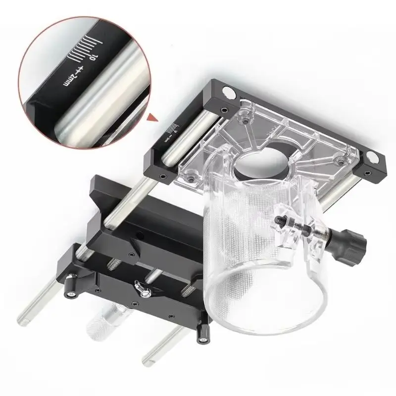 Trimmer trimmer trimming backer slotting woodworking tools ruler linear guide multi-function auxiliary track adjustable bracket
