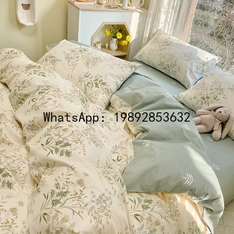 

PYJ 2025 new spring and autumn 60 small floral cotton four-piece set