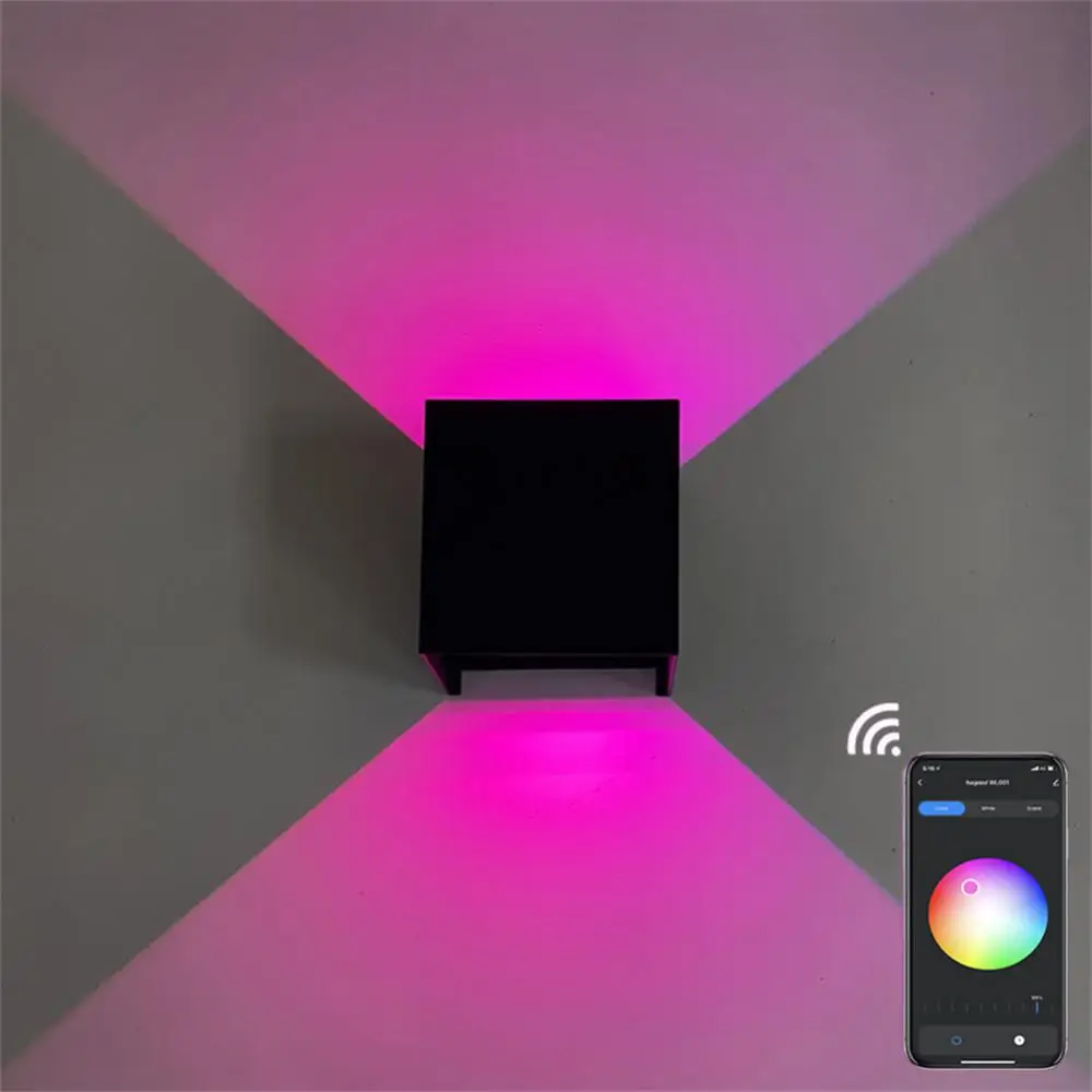 Imagem -05 - Tuya Lâmpada Led de Parede Moderna ac 85265v Smart Life App Control Rgb Escurecimento Colorido Decoração do Quarto Iluminação Interior Home