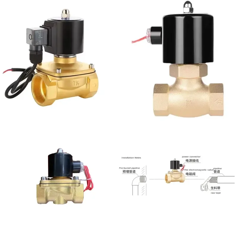 Electric Actuator Motorized 12 Volt 1/2 Inch AC DC Copper Coil 24v 220v air Steam Proportional Brass Solenoid Valve for Water
