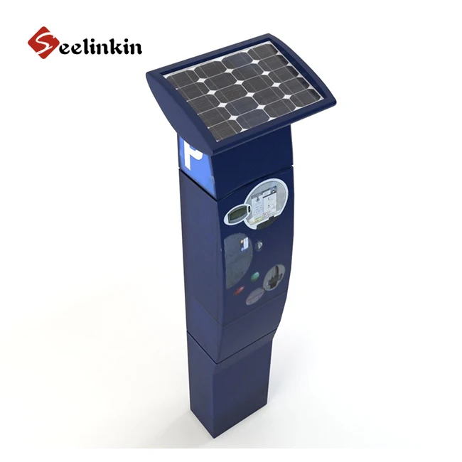 Outdoor Street Self Service Terminal Digital Automated Smart Lot Solar Power Parking Meter