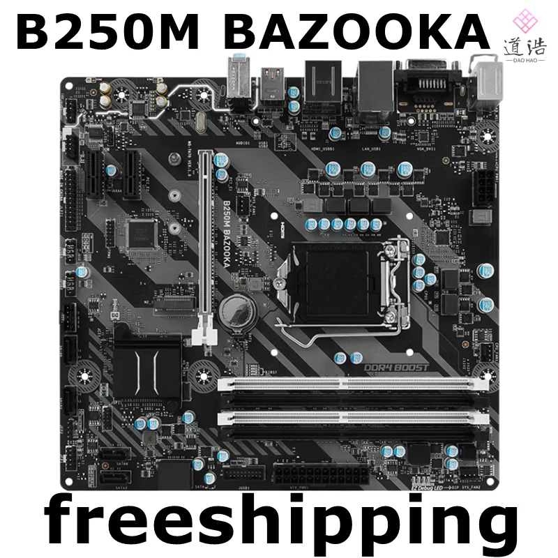 

For B250M BAZOOKA Motherboard 64GB PCI-E3.0 M.2 SATA III LGA 1151 DDR4 Micro ATX B250 Mainboard 100% Tested Fully Work