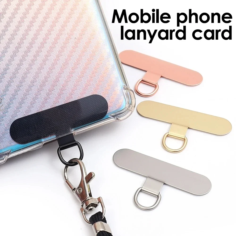 4/1PCS Sturdy Metal Cellphone Hanging Strap Gasket Replacement Stainless Steel Mobile Phone Lanyard Tether Tabs Patch Clip