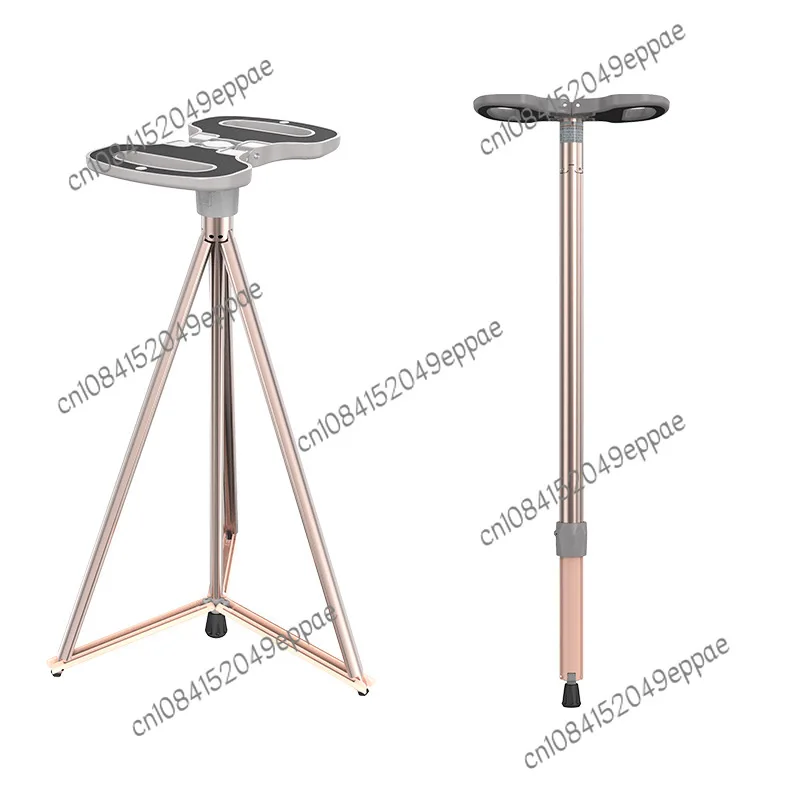 Elderly Crutches Stool Chair Can Sit Crutches Four Foot Cane Stick Seat Portable Bench Walking Stick Multifunctional Crutches