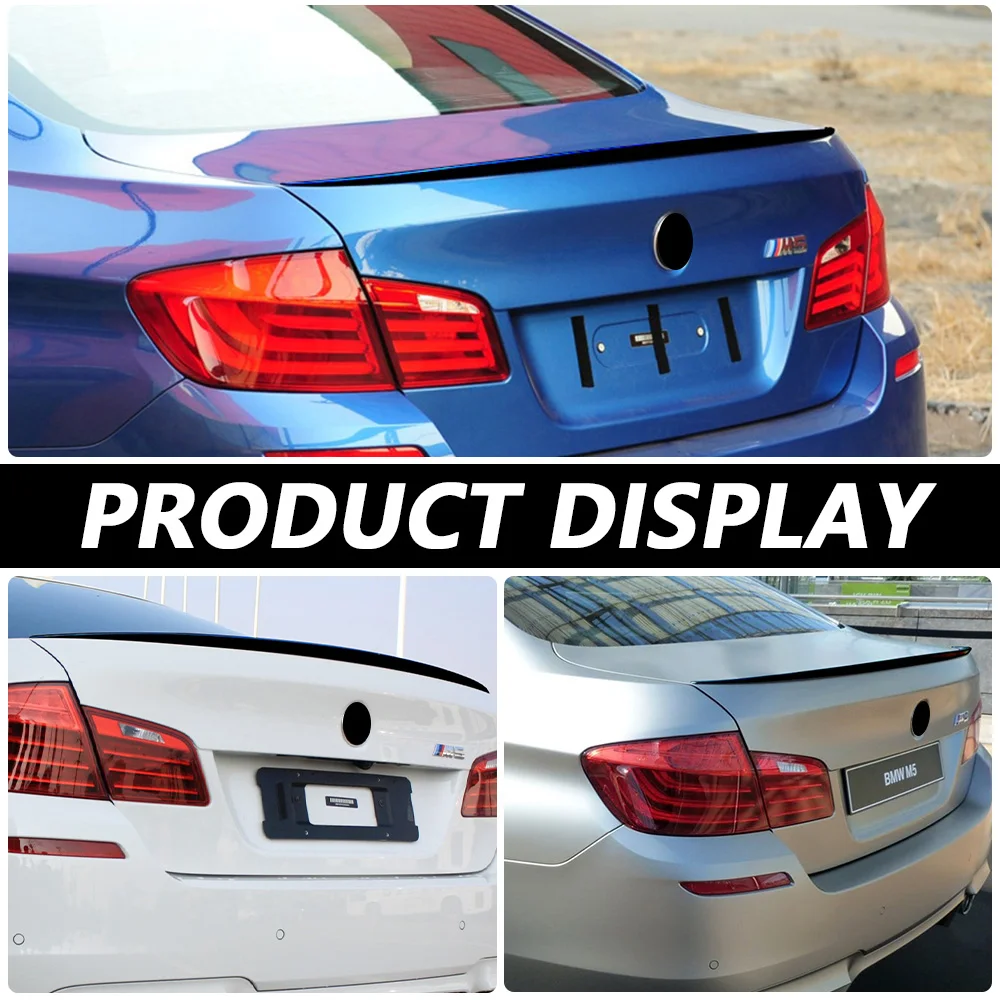 Spoiler posteriore per BMW Serie 5 F10 2011-2017 520i 525i Nero lucido M5 Kit corpo Coperchio bagagliaio Ala BMW Accessori Auto Aggiornamento