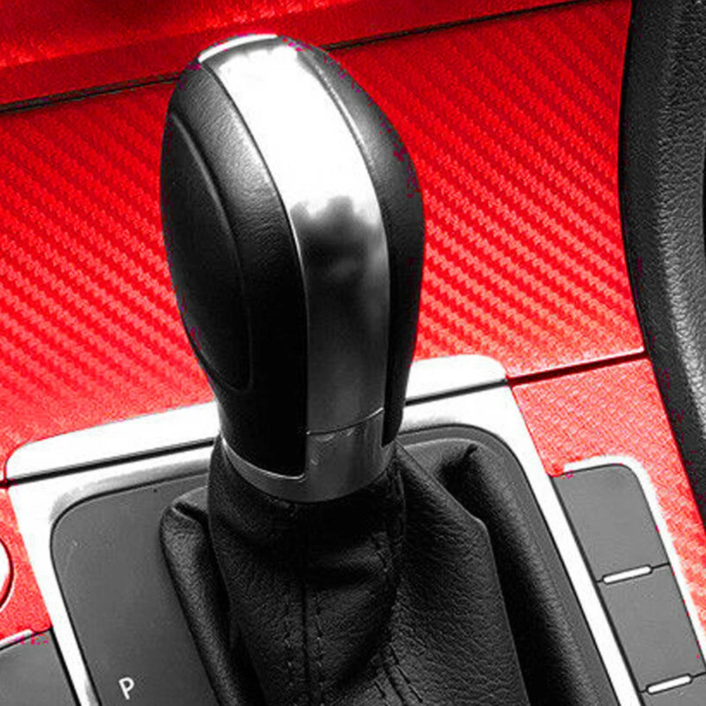 ملصق سيارة عملي جديد عالي الجودة أجزاء لوحة قوالب الفينيل الأحمر 1 قطعة ملحقات ألياف الكربون الخارجي #2