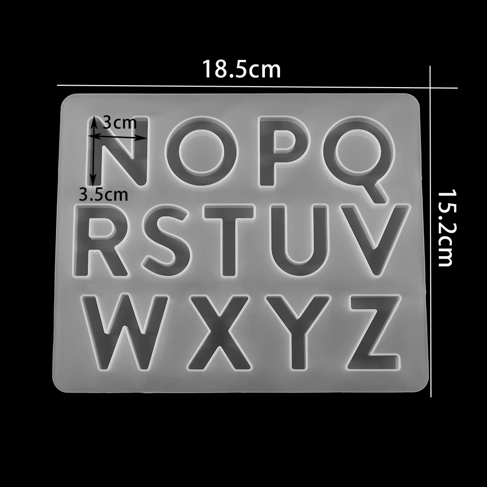 1Pcs/lot English Alphabet Silicone Molds Letter Epoxy Resin Casting Mold Mixed Style For DIY Jewelry Making Findings Accessories