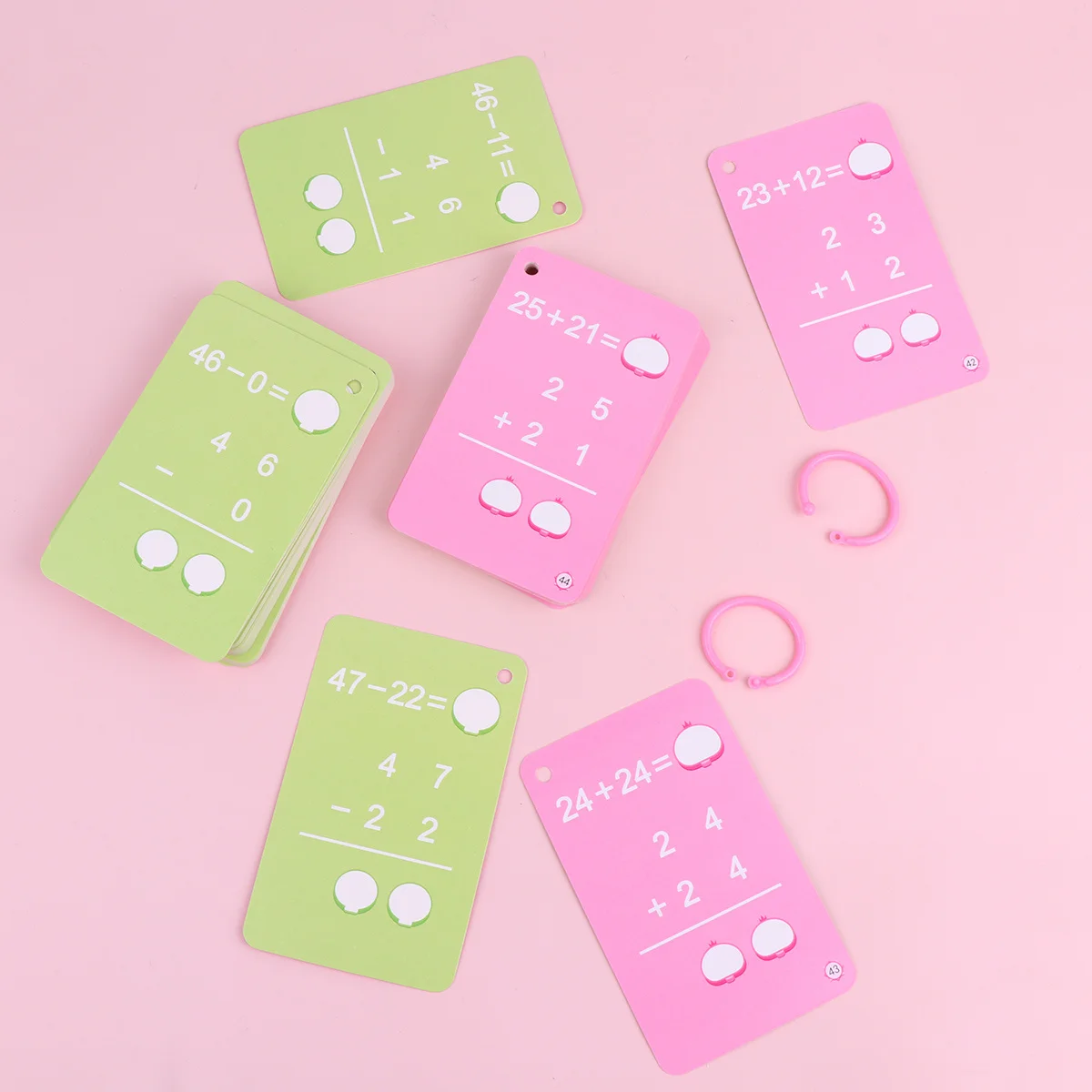 

1Set Educational Flash Cards Math Set for Kids Early Learning Addition Subtraction Multiplication Division Math Practice