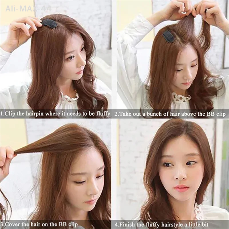 Hoyytu 2 Pieces/set Pretty Pretty Pretty Puffy Hair Bangs Hair Clip BB Clip Pad Hairdresser Headwear Fluffy hair clip