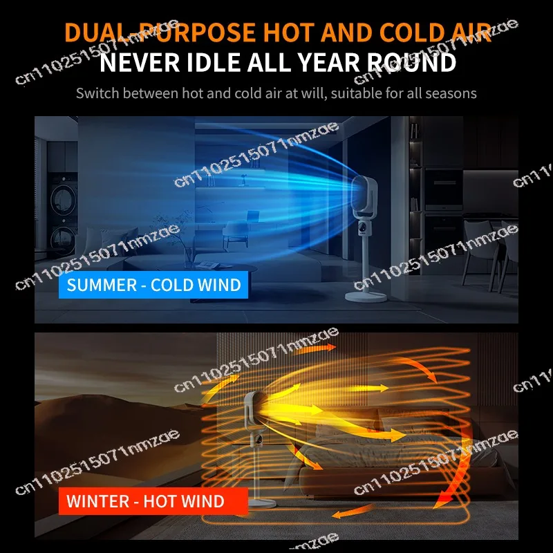 Portable Mini Fan Heater - 1500W PTC Ceramic Electric Heater Quiet Energy-Saving for Small Home Spaces Desk Use